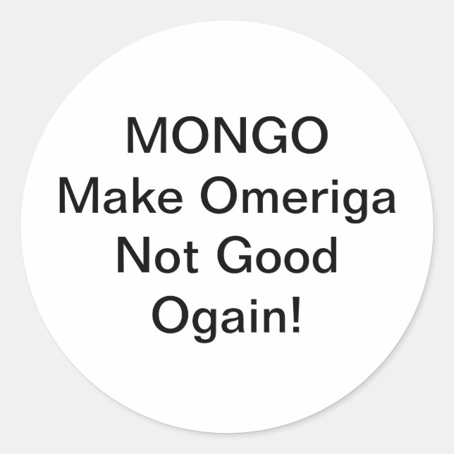 MONGO drumpf Jeff Hankamer Artjunkhaus Comic Arts Runder Aufkleber (Vorderseite)