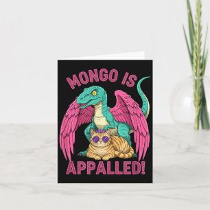 Mongo ist entsetzt Gaming Raptor Cat Lustig Retro Karte