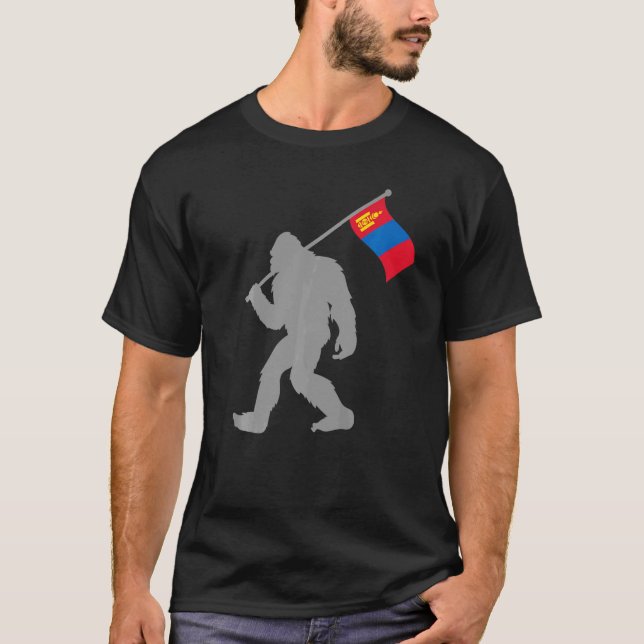 Mongol Or Mongolian Flag On Mongolia Flag T-Shirt (Vorderseite)