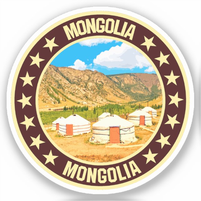 Mongolei Aufkleber (Vorderseite)