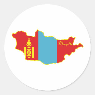 Mongolei-Aufkleber Runder Aufkleber
