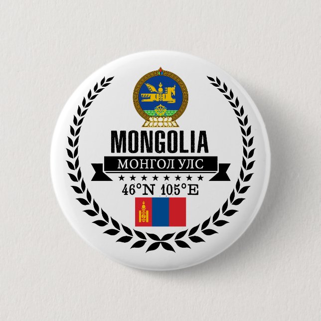 Mongolei Button (Vorderseite)