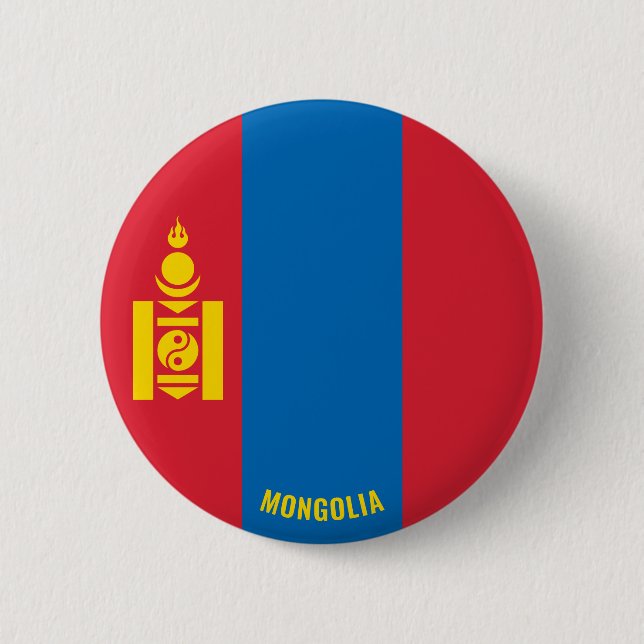 Mongolei Charming Patriotic Button (Vorderseite)