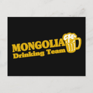 Mongolei Drinking Team Postkarte