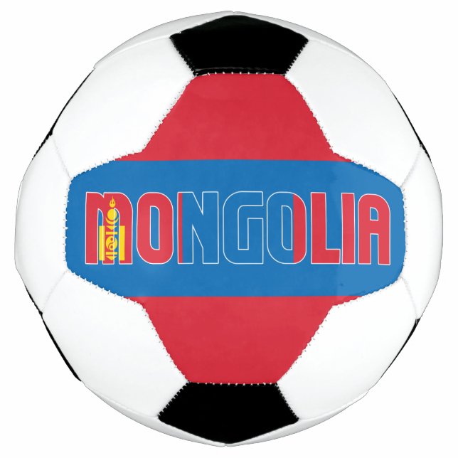 Mongolei Flag Adorable Patriotic Fußball (Vorderseite)