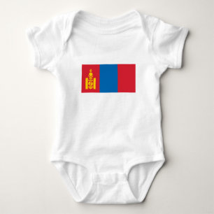 Mongolei-Flagge Baby Strampler
