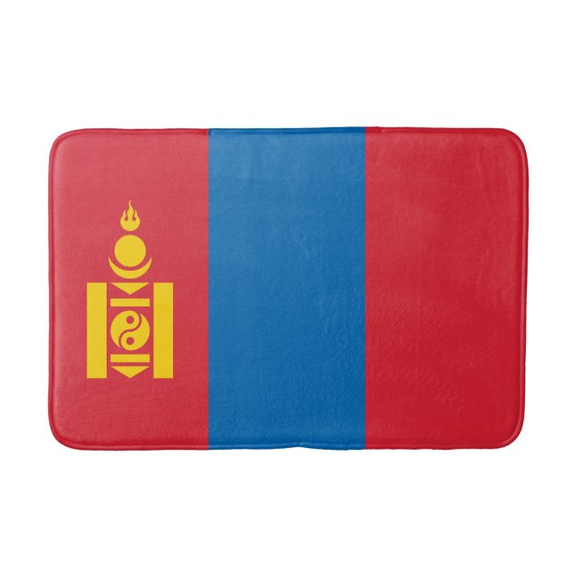 Mongolei-Flagge Badematte (Vorderseite)