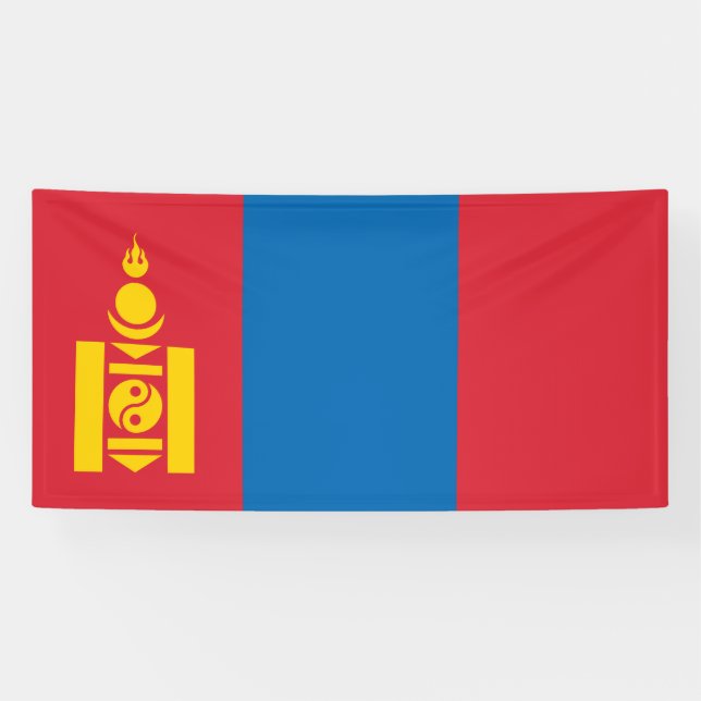 Mongolei-Flagge Banner (Horizontal)