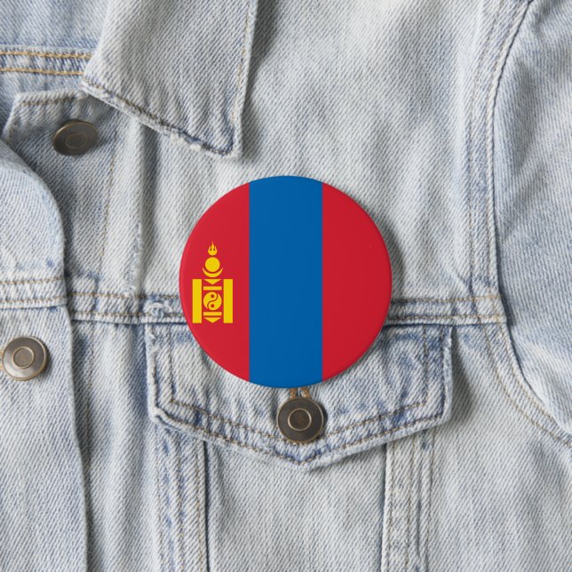 Mongolei-Flagge Button (Beispiel)