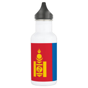 Mongolei-Flagge Edelstahlflasche