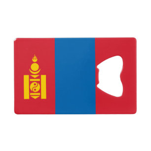 Mongolei-Flagge Geldbeutel Flaschenöffner