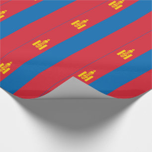 Mongolei-Flagge Geschenkpapier