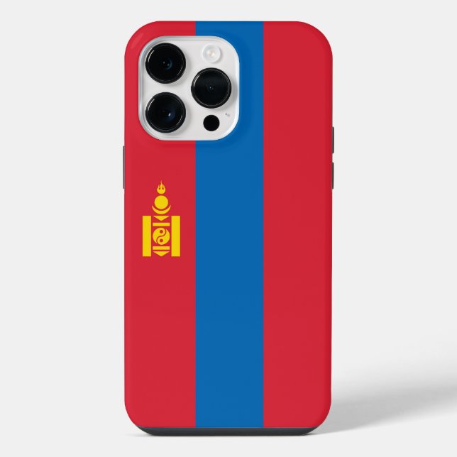 Mongolei-Flagge iPhone Hülle (Rückseite)