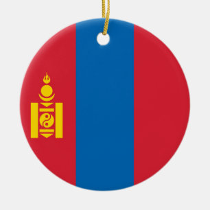 Mongolei-Flagge Keramik Ornament