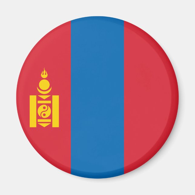 Mongolei-Flagge Magnet (Vorne)