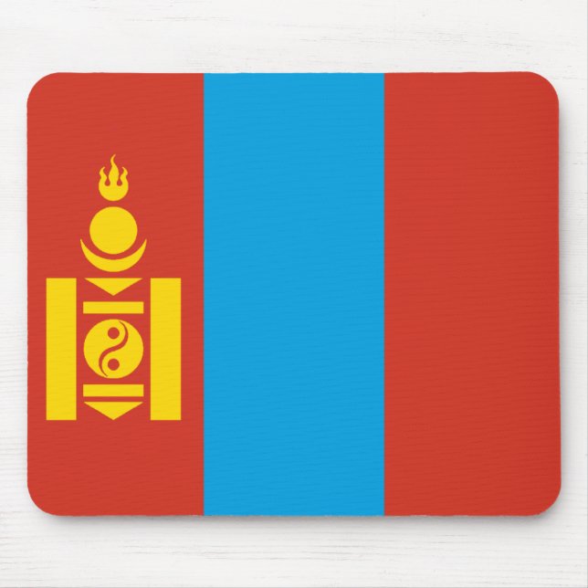Mongolei-Flagge Mousepad (Vorne)