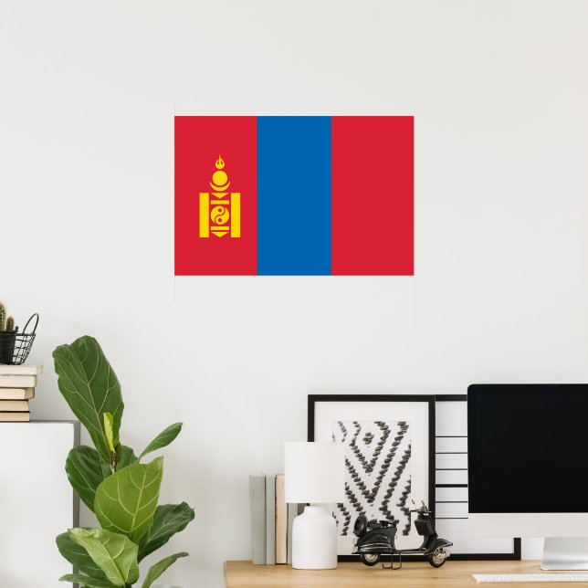 Mongolei-Flagge Poster (Heimbüro)