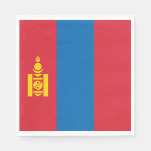 Mongolei-Flagge Serviette