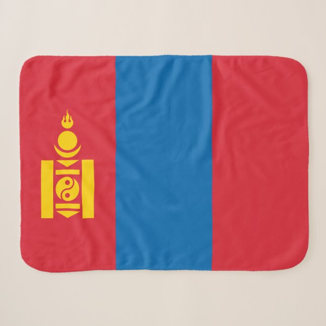 Mongolei-Flagge Sherpadecke (Vorderseite (Horizontal))