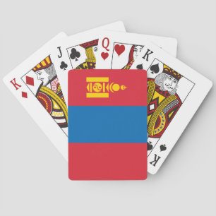 Mongolei-Flagge Spielkarten