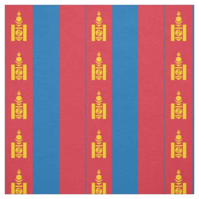 Mongolei-Flagge Stoff (Muster)