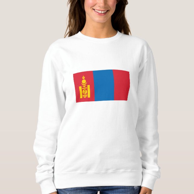 Mongolei-Flagge Sweatshirt (Vorderseite)