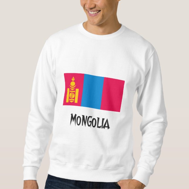 Mongolei-Flagge Sweatshirt (Vorderseite)