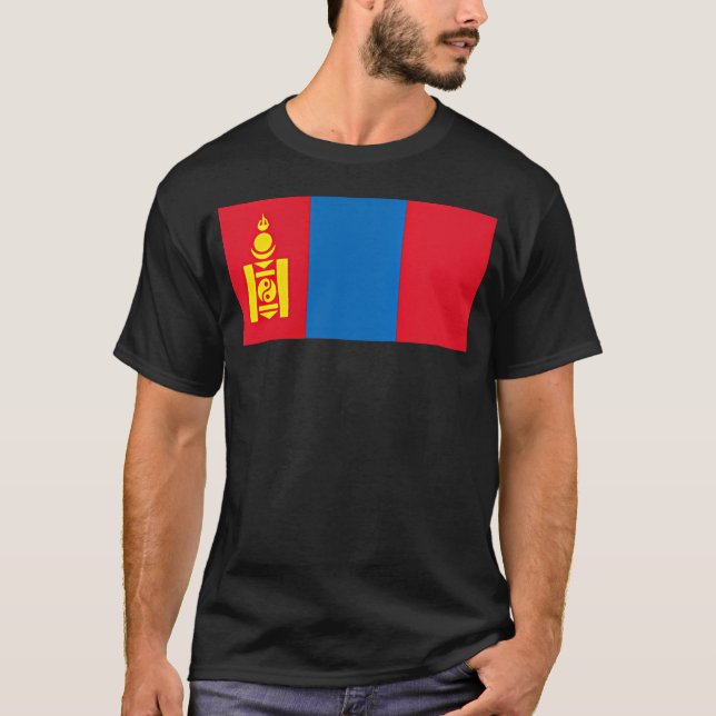 Mongolei-Flagge Ulaanbaatar Mongolisch T-Shirt (Vorderseite)
