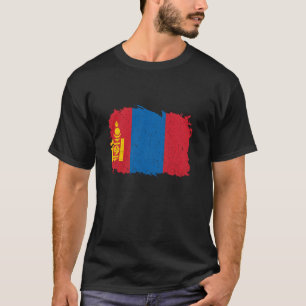 Mongolei-Flagge Vintage Mongolischer Stolz Mongoli T-Shirt
