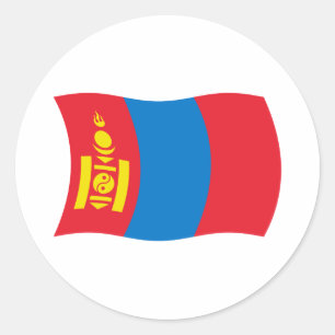 Mongolei-Flaggen-Aufkleber Runder Aufkleber