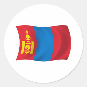 Mongolei-Flaggen-Aufkleber Runder Aufkleber