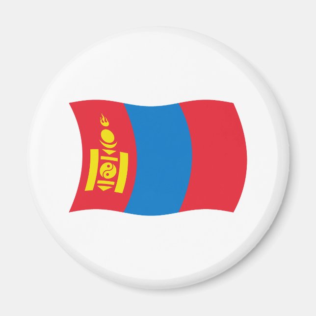 Mongolei Flaggenmagnet Magnet (Vorne)