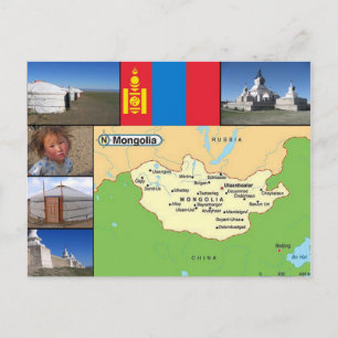 Mongolei-Karte Postkarte