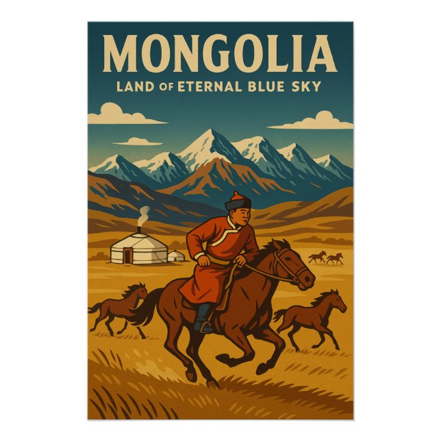 Mongolei - Land des ewigen blauen Himmels Poster (Vorderseite)