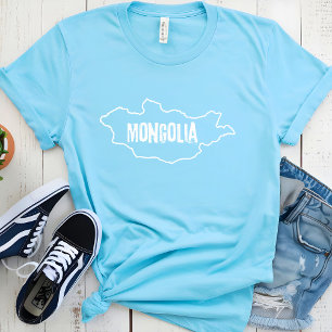 Mongolei-Länderkarte Mongolische Grenzlinie T-Shirt