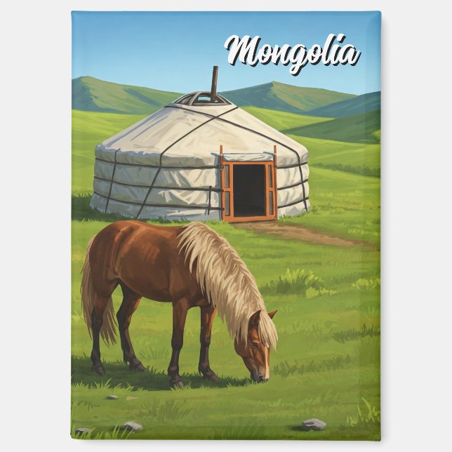 Mongolei Magnet (Vorderseite)