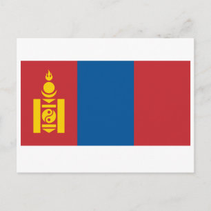 Mongolei (Mongolei) Flagge Postkarte