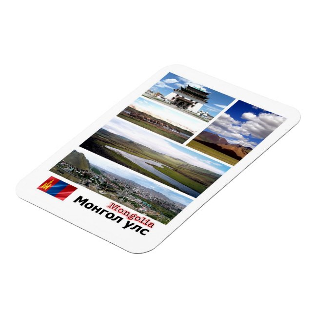 Mongolei - Mosaik - Magnet (Linke Seite)