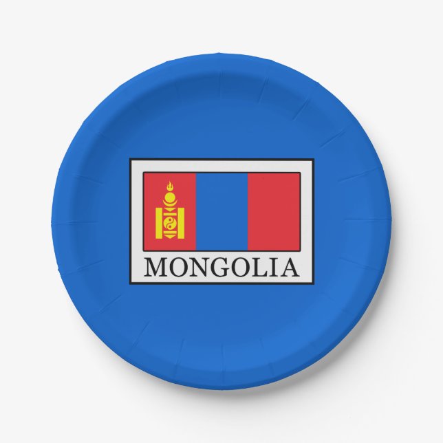 Mongolei Pappteller (Vorderseite)