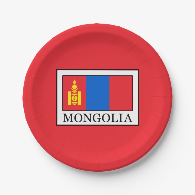 Mongolei Pappteller (Vorderseite)