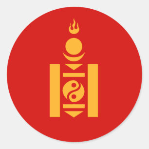 Mongolei Runder Aufkleber
