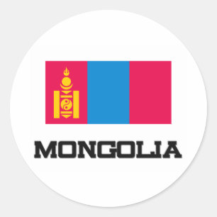 Mongolei Runder Aufkleber