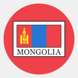 Mongolei Runder Aufkleber