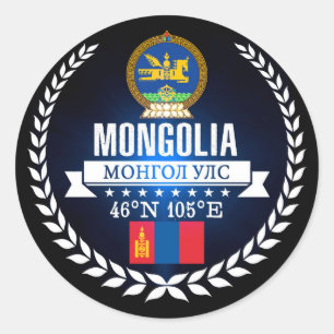 Mongolei Runder Aufkleber