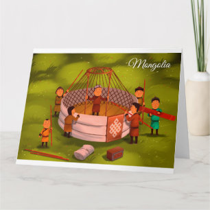 Mongolei traditionelles Ger Karte