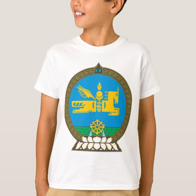 Mongolei-Wappen Detail T-Shirt (Vorderseite)