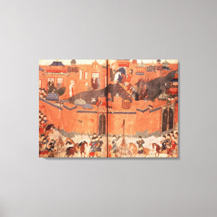 Mongolen unter der Führung von Hulagu Khan Leinwanddruck