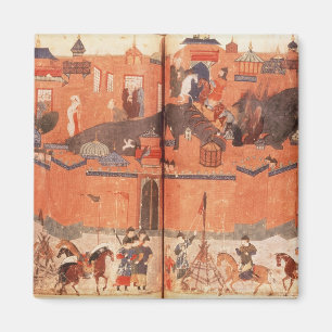 Mongolen unter der Führung von Hulagu Khan Magnet