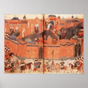 Mongolen unter der Führung von Hulagu Khan Poster