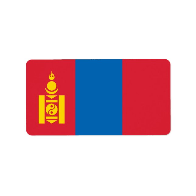 Mongolia flag adressaufkleber (Vorne)